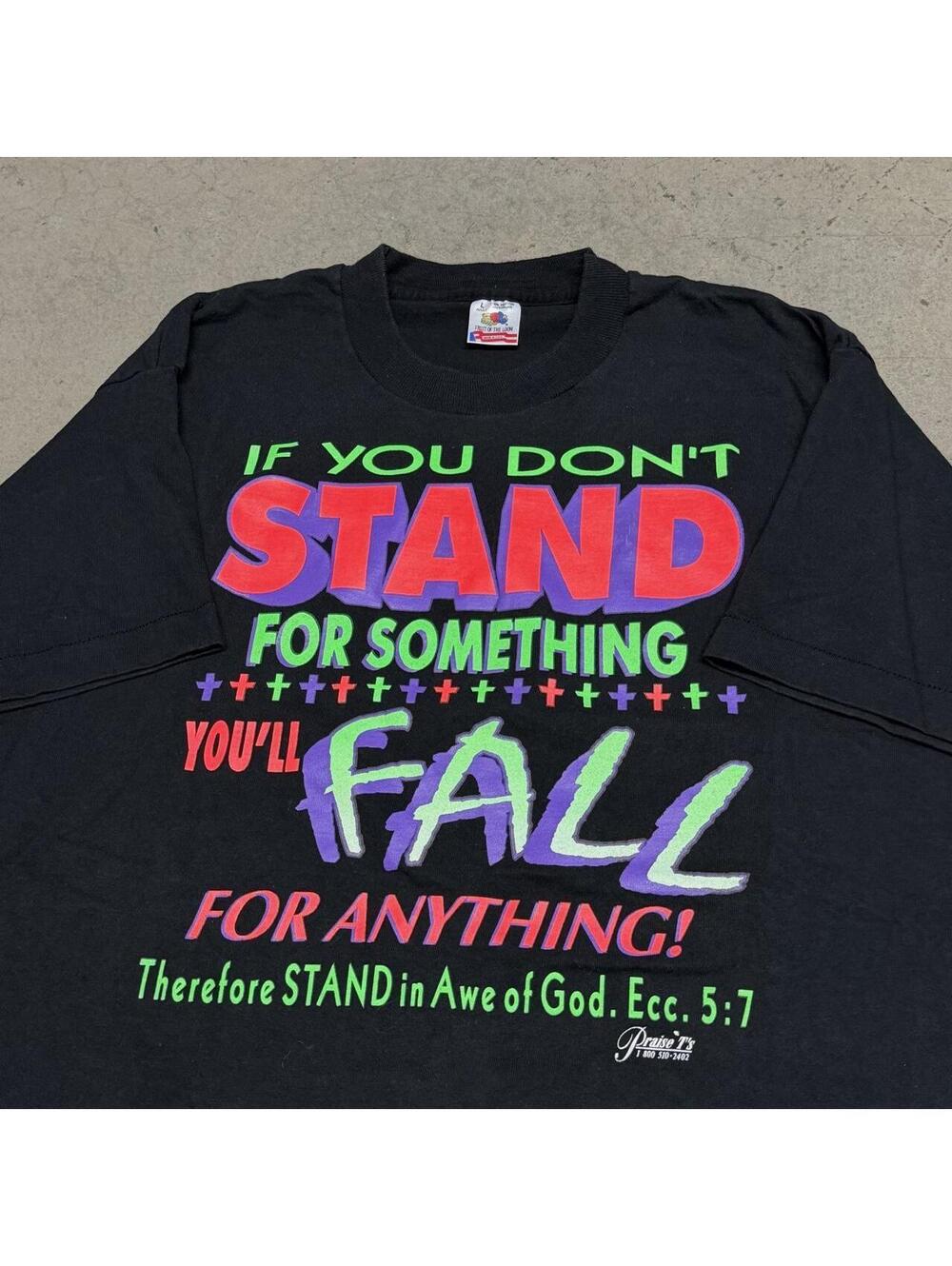 Vintage 90s Jesus T-Shirt Mens XL Ecclesiastes 5:7 Single Stitch Made In USA
